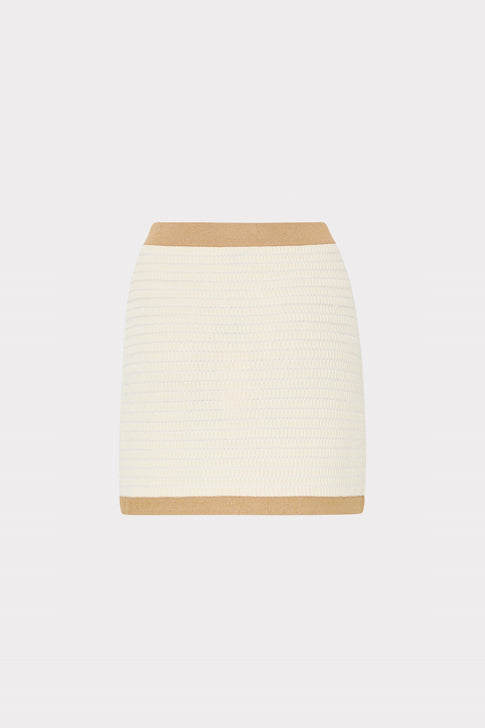 Reggie Gold Embellished Mini Skirt Ecru/Gold Image 6 of 6