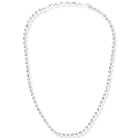 White Gold Ultimate Diamond Necklace - Full Length View | MILLY