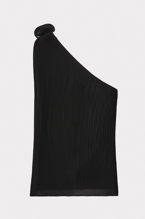 Gretta One Shoulder Pleated Top