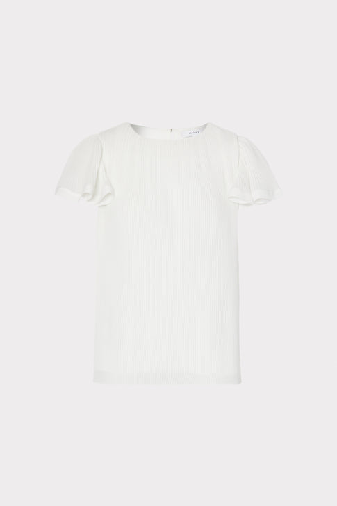 Gwenyth Pleated Top White Image 1 of 4