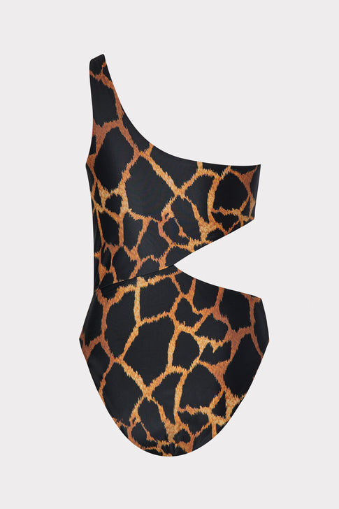 Giraffe Print Miranda One Piece Cutout