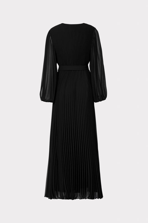 Nadie Pleated Maxi Dress Black Image 4 of 4