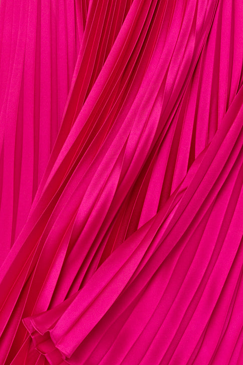 Kora Satin Pleated Dress