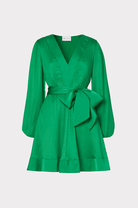 Liv Satin Pleated Dress