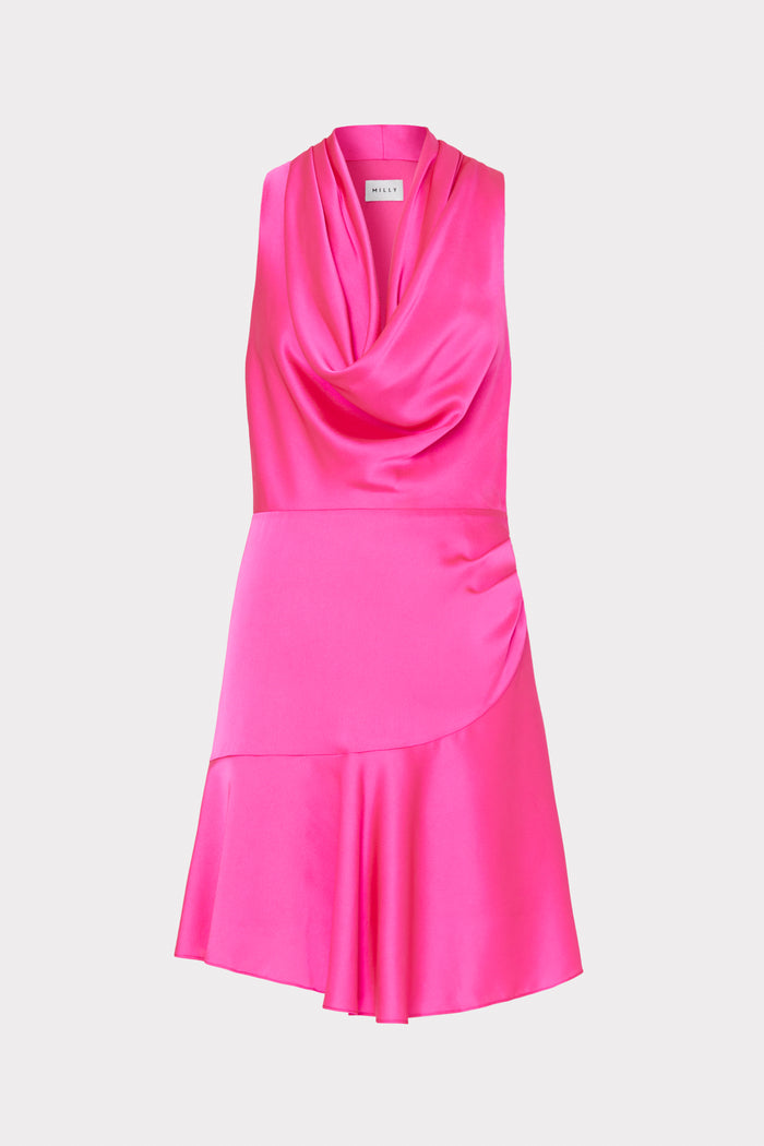 Nia Satin Cowl Dress
