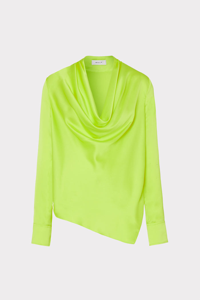 Nancy Satin Cowl Top
