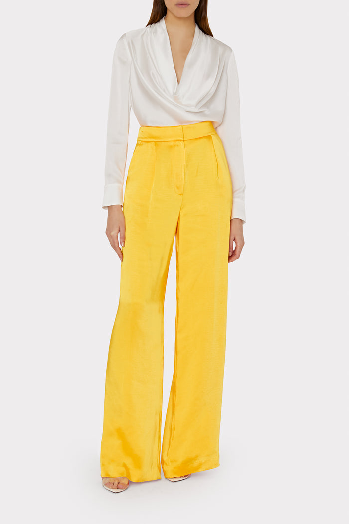 Nancy Satin Cowl Top