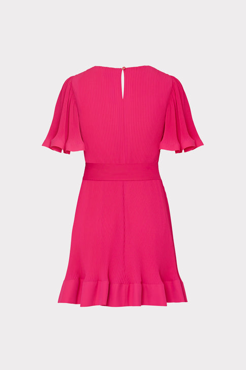 Lumi Pleated Dress Milly Pink Image 4 of 4