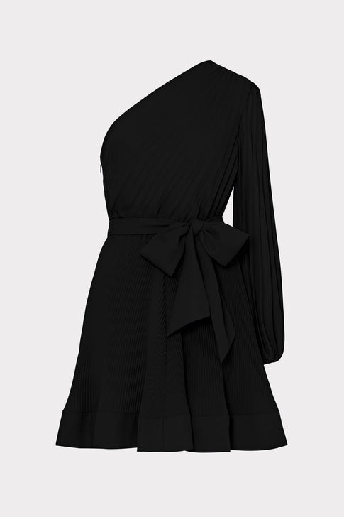 Linden Pleated Dress Black Image 1 of 4
