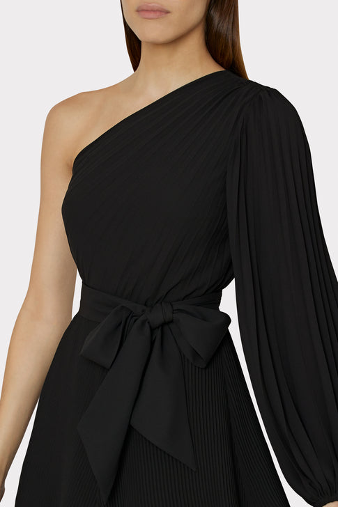 Linden Pleated Dress Black Image 2 of 4