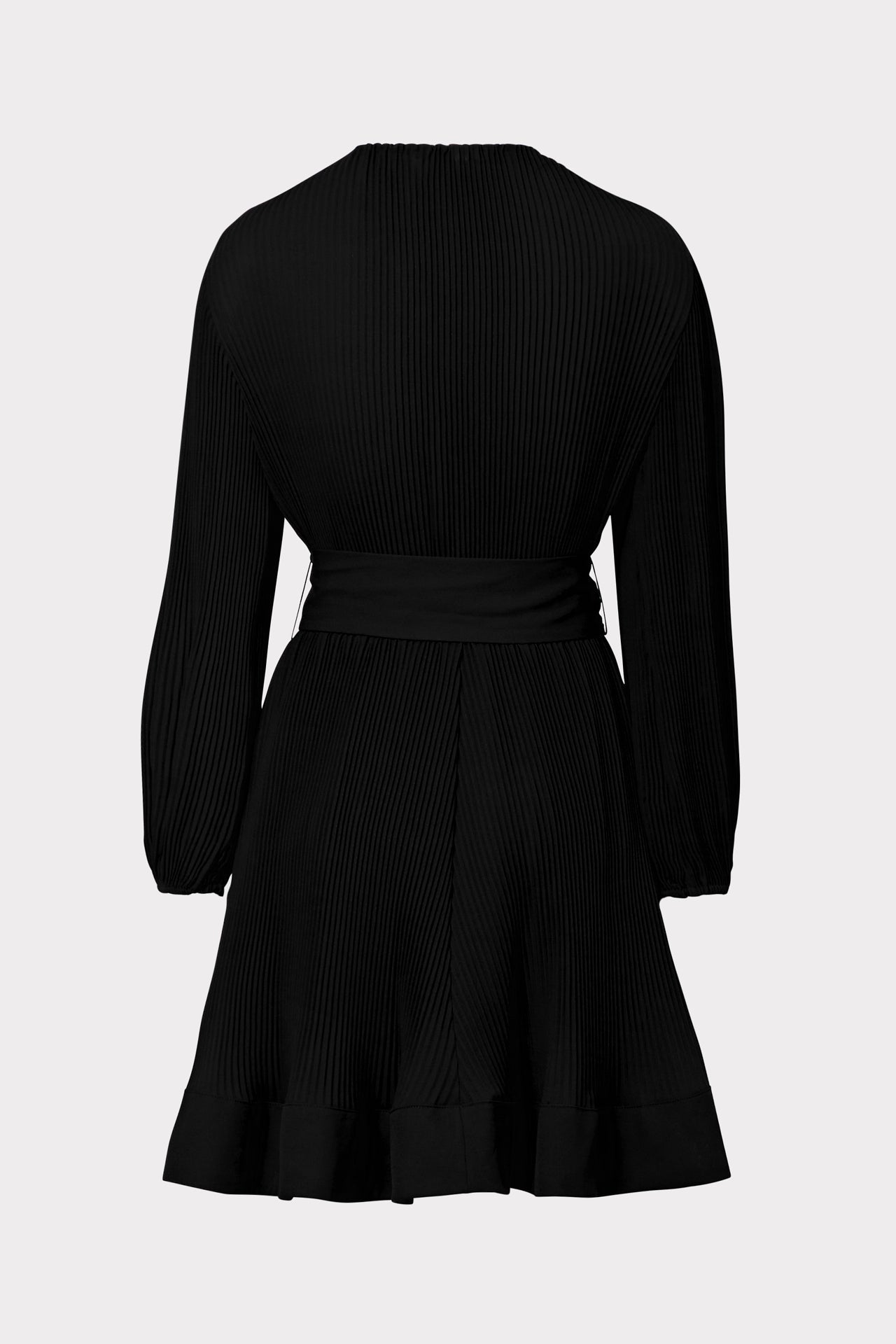 Milly Women's Liv Belted Pleated Dress - Black