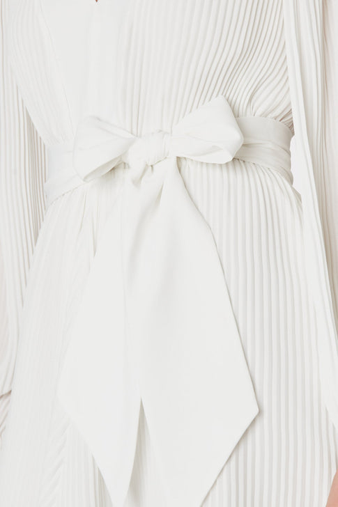 Liv Pleated Dress White Image 3 of 4
