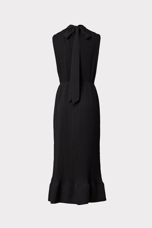Melina Solid Pleated Dress