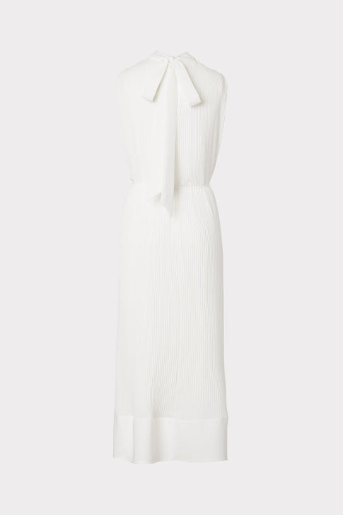 Melina Solid Pleated Dress