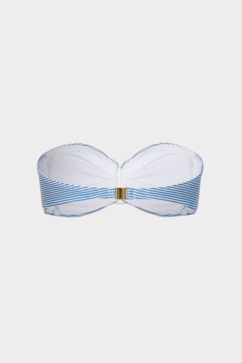 Margot Textured Stripe Bandeau Top