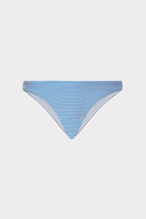 Margot Textured Stripe Bikini Bottom Navy/White Image 1 of 4