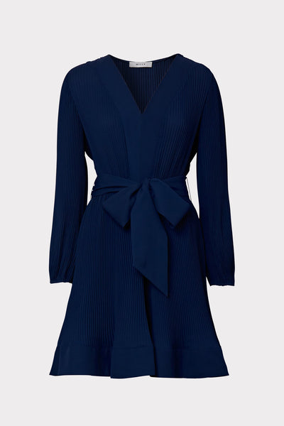 milly blue dress Women's Liv Belted Pleated - - Size 4 Size:US 2P Kateprom Light Blue Long Flared skirt designer evening gown	lining is acetate taffeta	chiffon evening gown	sequin and beaded evening gown	beaded silk evening gown	sequin silk evening gown	black beaded and sequin evening gown