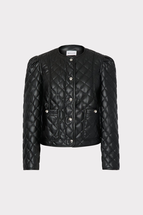 Hollie Quilted Vegan Leather Jacket