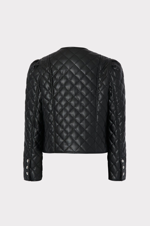 Hollie Quilted Vegan Leather Jacket