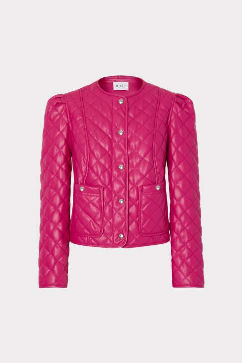Hollie Quilted Vegan Leather Jacket