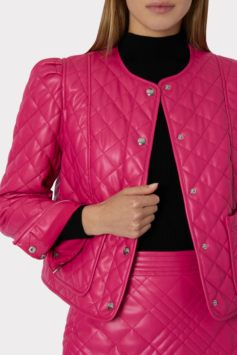 Hollie Quilted Vegan Leather Jacket