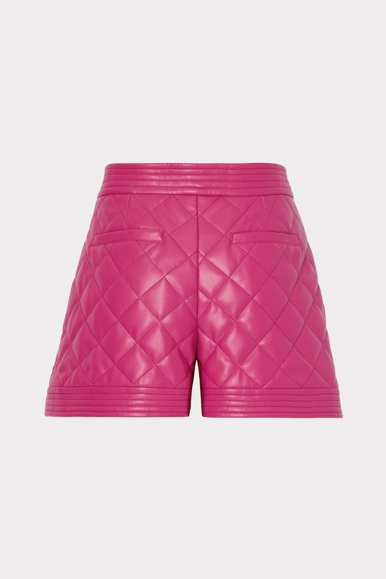 Heather Quilted Vegan Leather Shorts