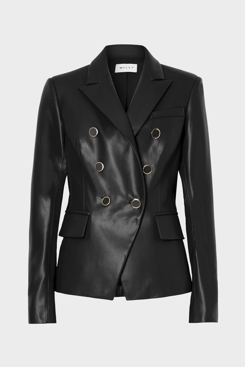 Inez Vegan Leather Blazer