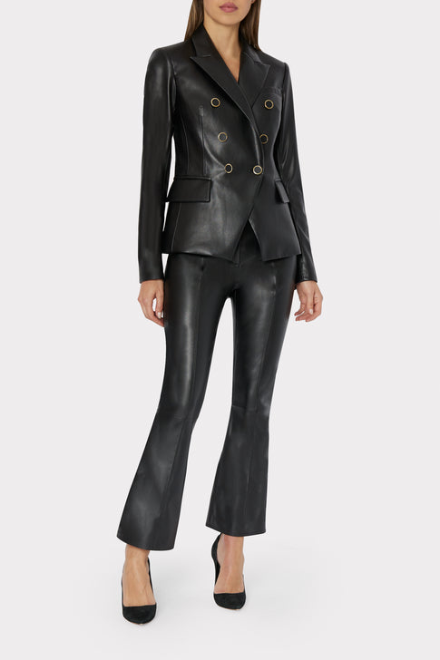 Inez Vegan Leather Blazer