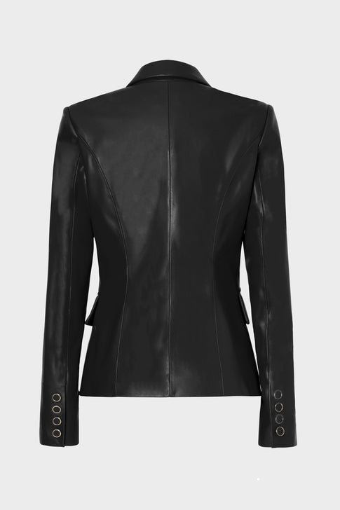 Inez Vegan Leather Blazer