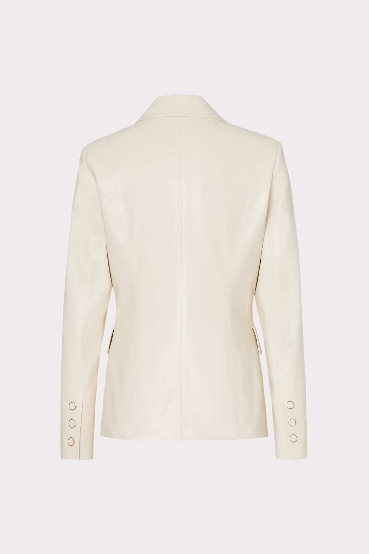 Beneden afronden Reorganiseren pijp Women's Long Sleeve White Vegan Leather Blazer | MILLY