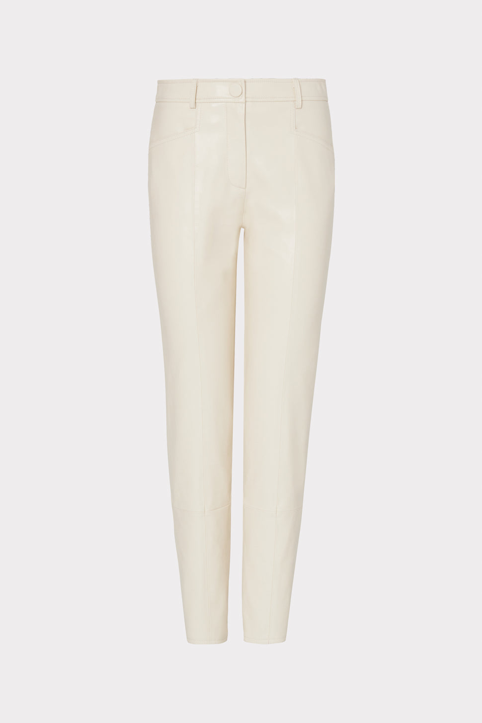 Women's White Vegan Leather Pants