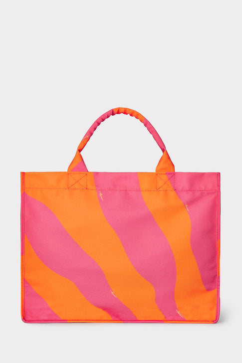 Geo Tote Bag - Blue, Yellow and Pink - not just a shop