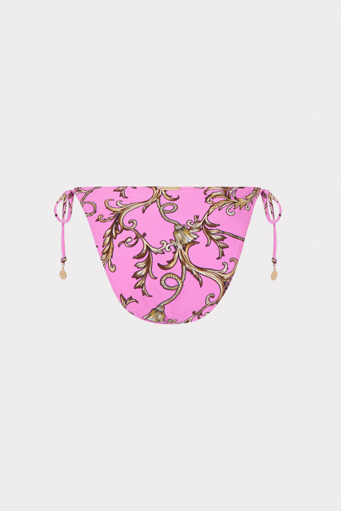 Milly Chain Print Bikini Bottom Pink Multi Image 4 of 4