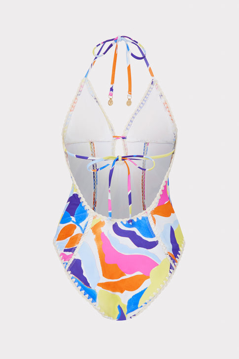 Painted Bloom Cut Out One Piece