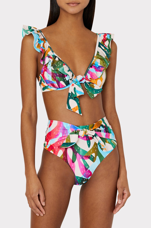Under The Sea Ruffle Bikini Top