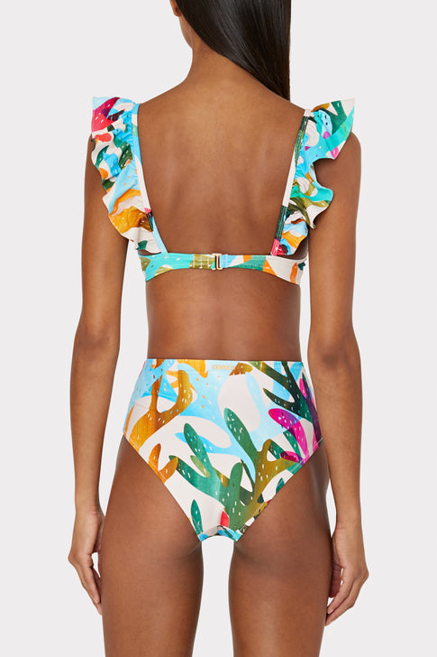 Under The Sea Ruffle Bikini Top