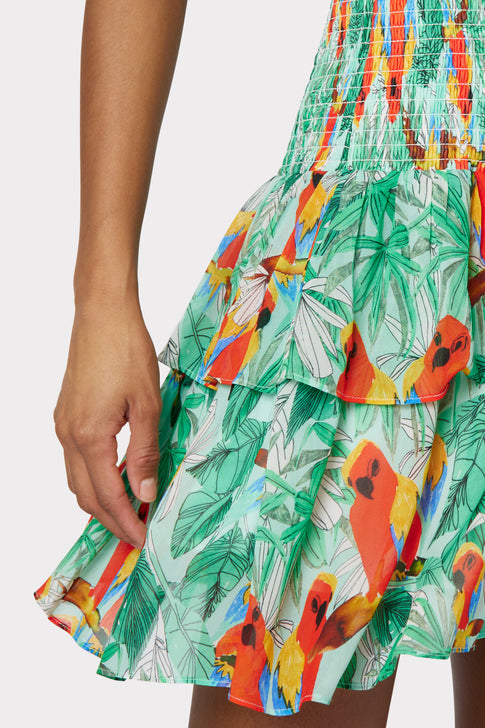 Wyatt Parrot Print Skirt