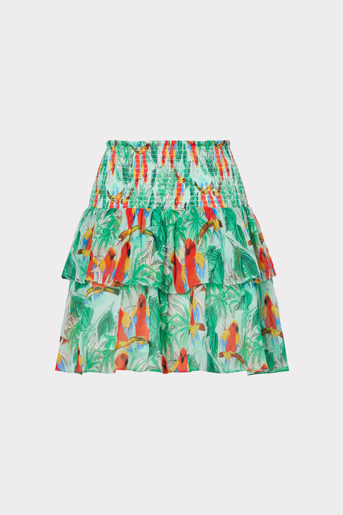 Wyatt Parrot Print Skirt