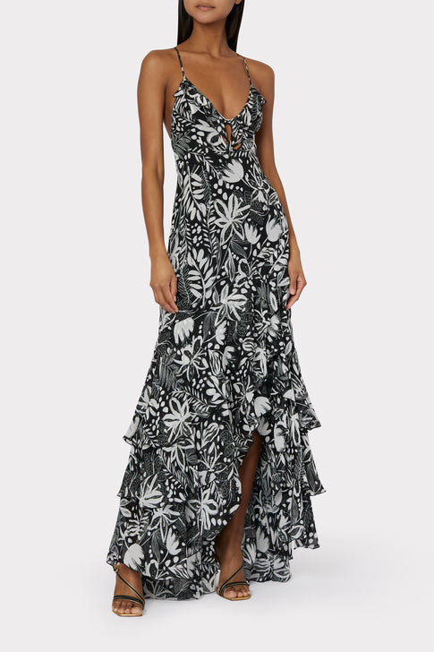 Edie Painted Tiger Lily Dress