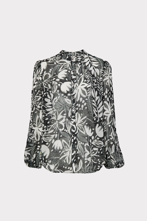 Glora Painted Tiger Lily Top