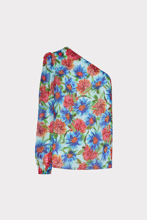Emilia Painted Dahlia Print Top