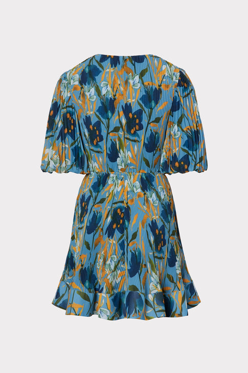 Elle Pleated Print Dress