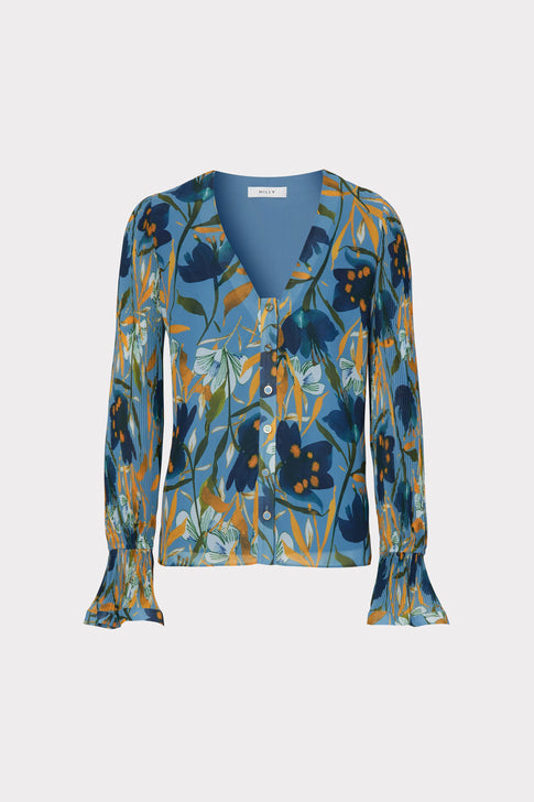 Greer Watercolor Azalea Top