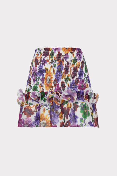 Gema Wildflower Garden Print Mini Skirt