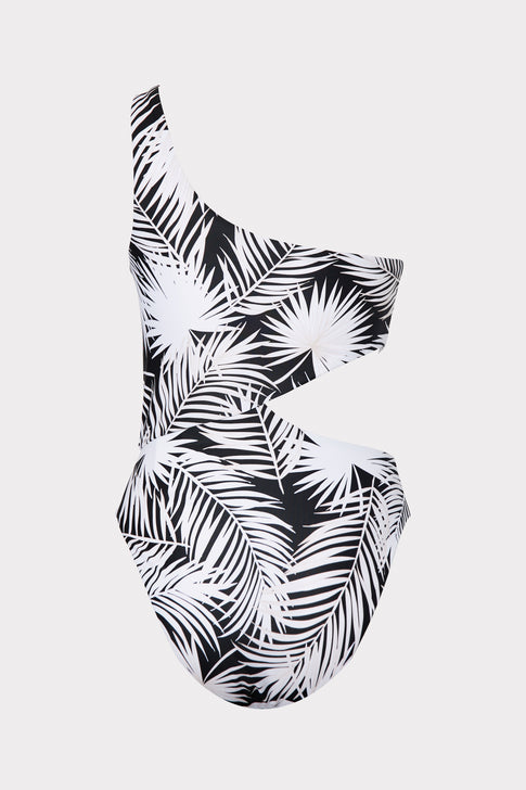 Palm Print Miranda One Piece With Cutout