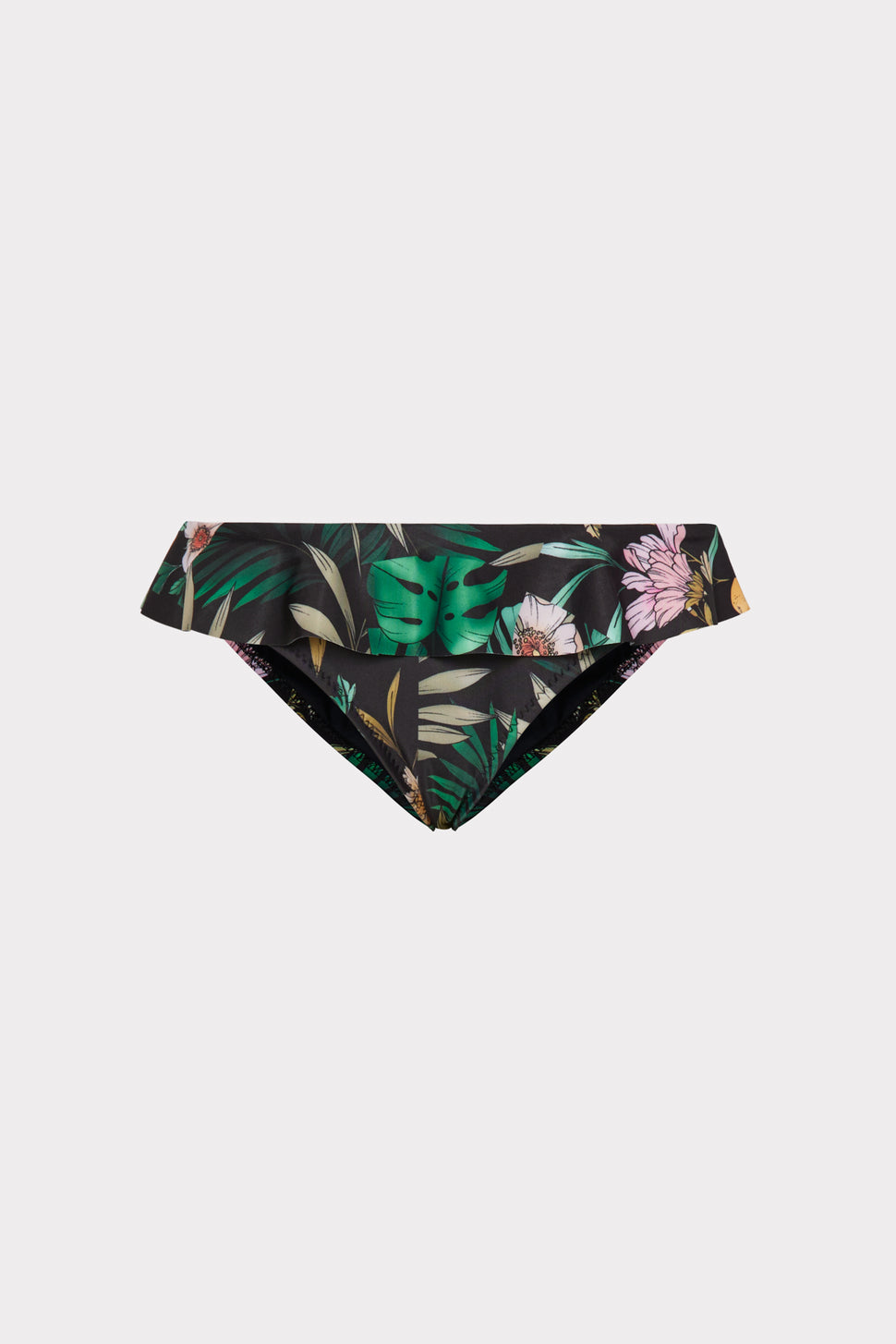 Women's Ruffle Jungle Floral Print Bikini Bottom