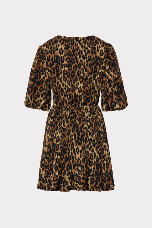 Elle Leopard Pleated Dress