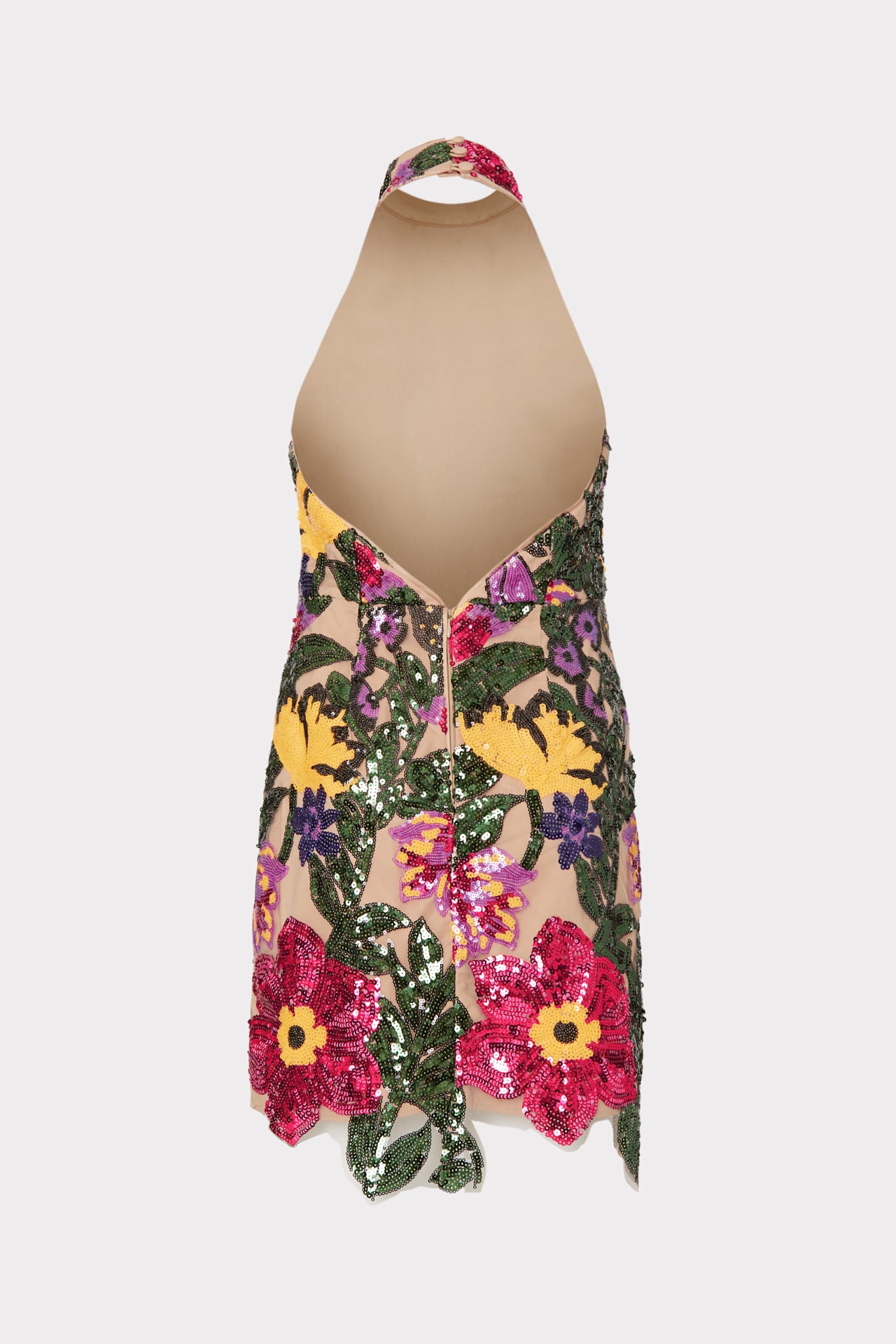 Hariet Floral Sequin Halter Dress