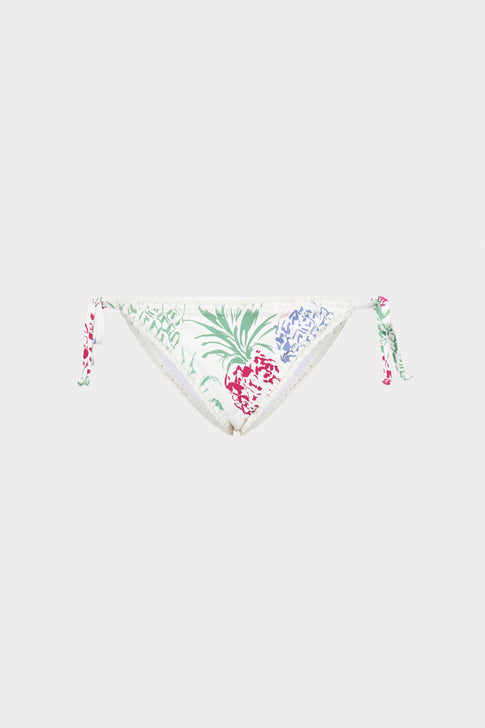 Tropical Pineapple Print Bikini Bottom