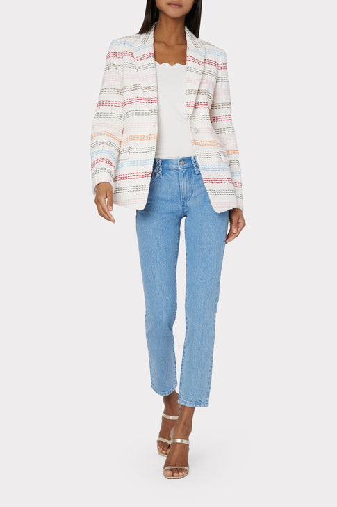 Avery Stripe Tweed Blazer